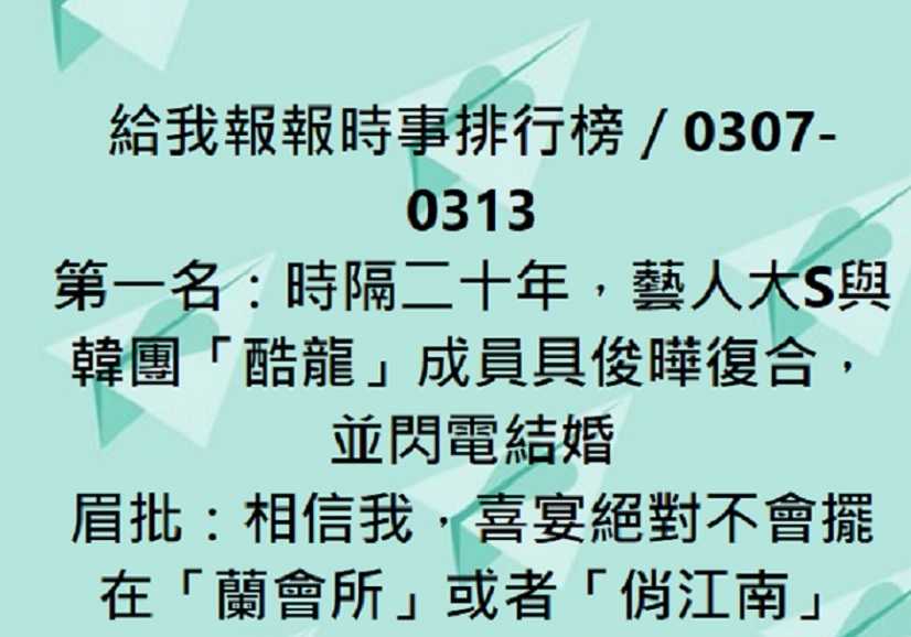 給我報報時事排行榜／0307-0313