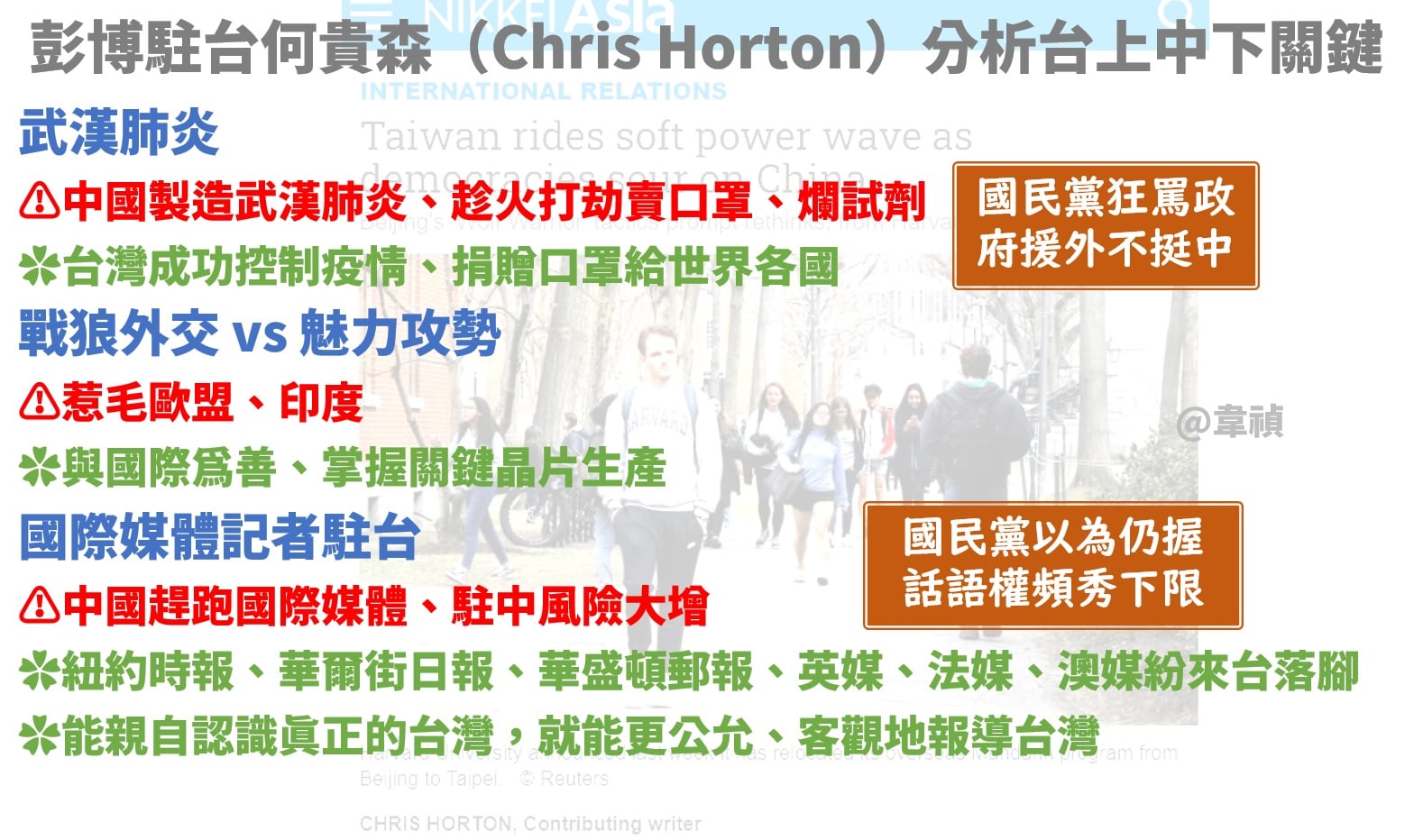 何貴森分析中下台上關鍵