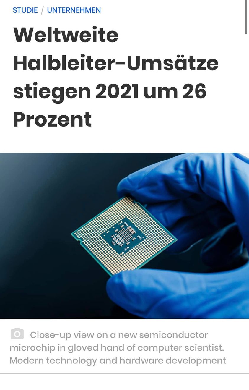 2021年全球半導體銷售額增加26%