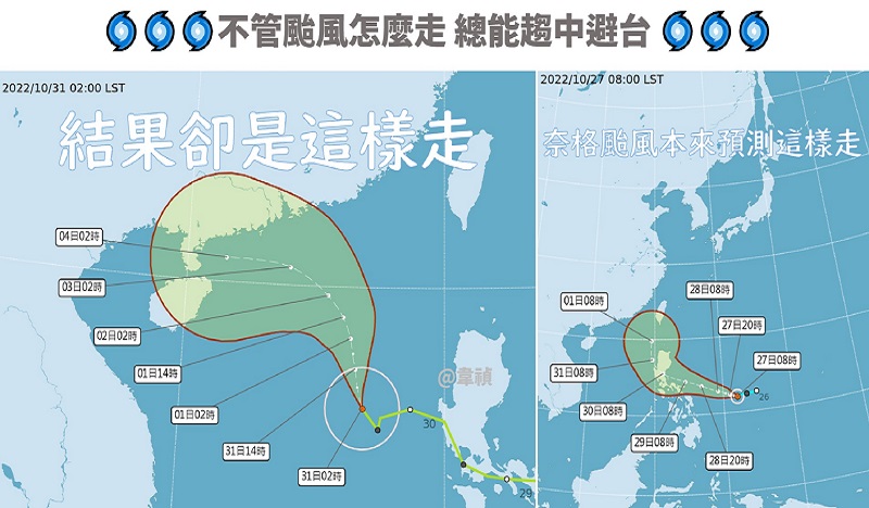 又有趨中避台的颱風