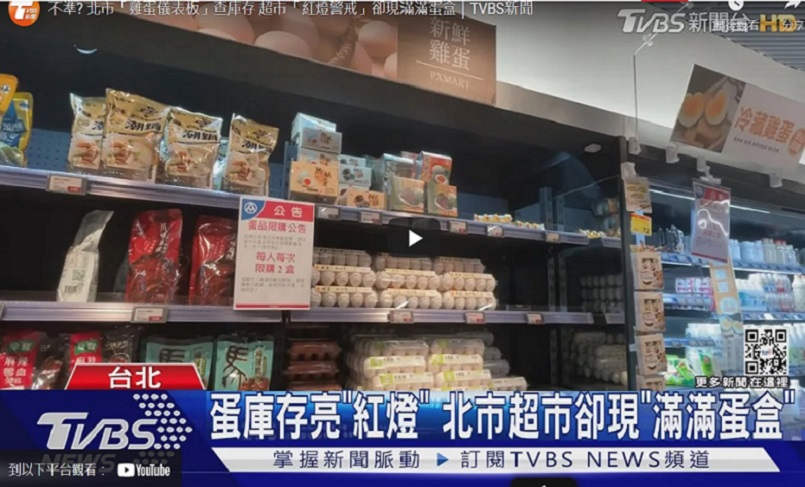 台北市政府推出雞蛋儀表板