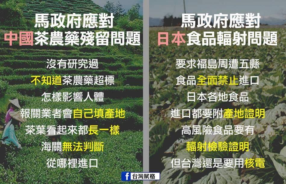 馬政府對日中的雙重標準