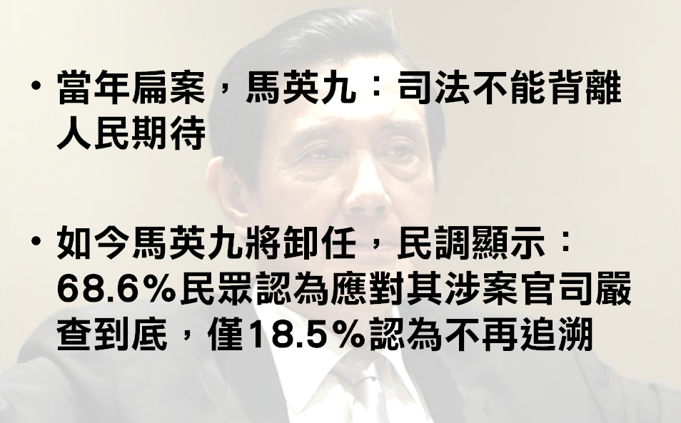 馬英九說過，司法不能背離人民期待