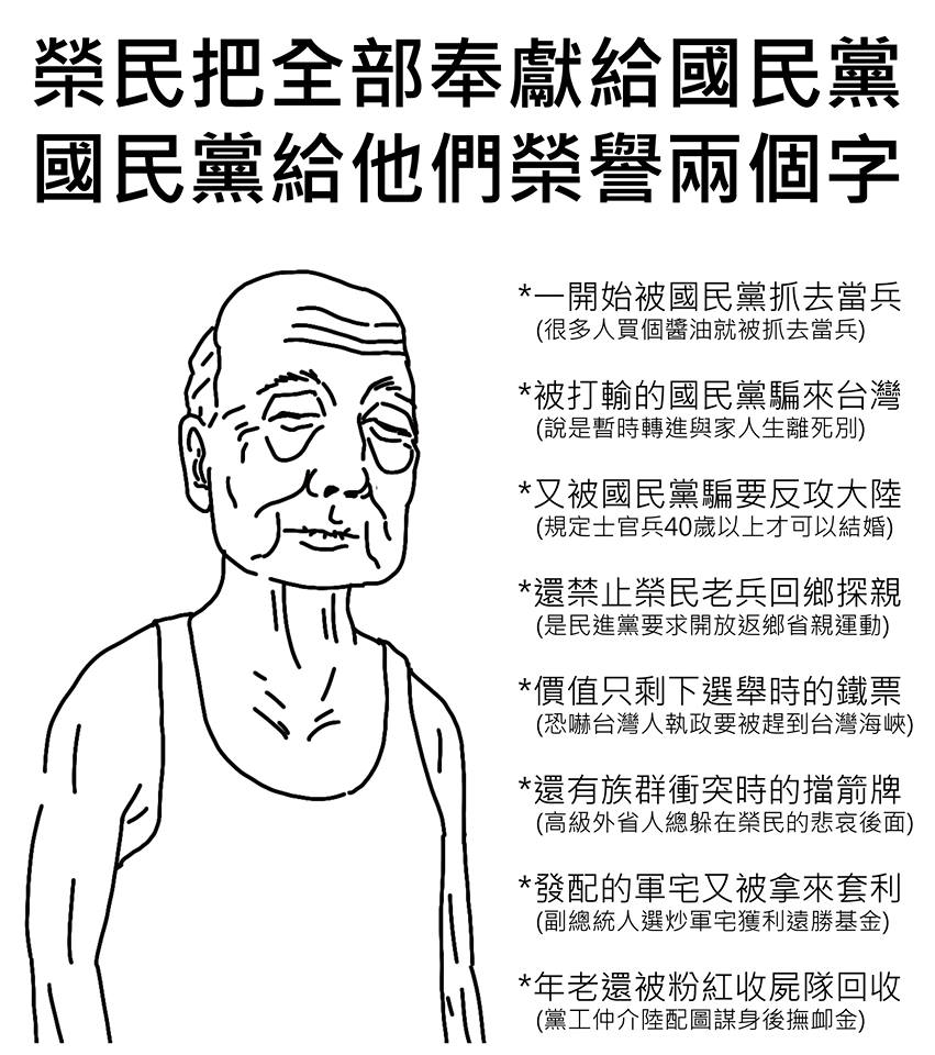 最歧視榮民的就是國民黨無誤