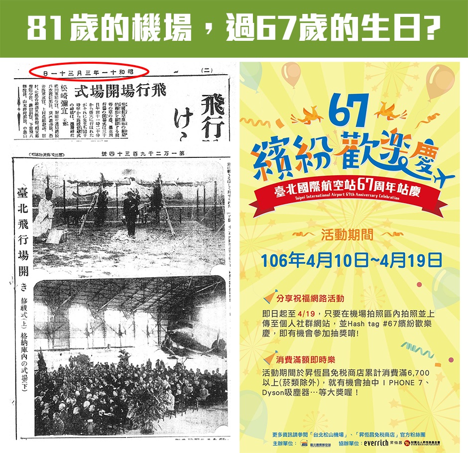 81歲的機場，過67歲的生日？