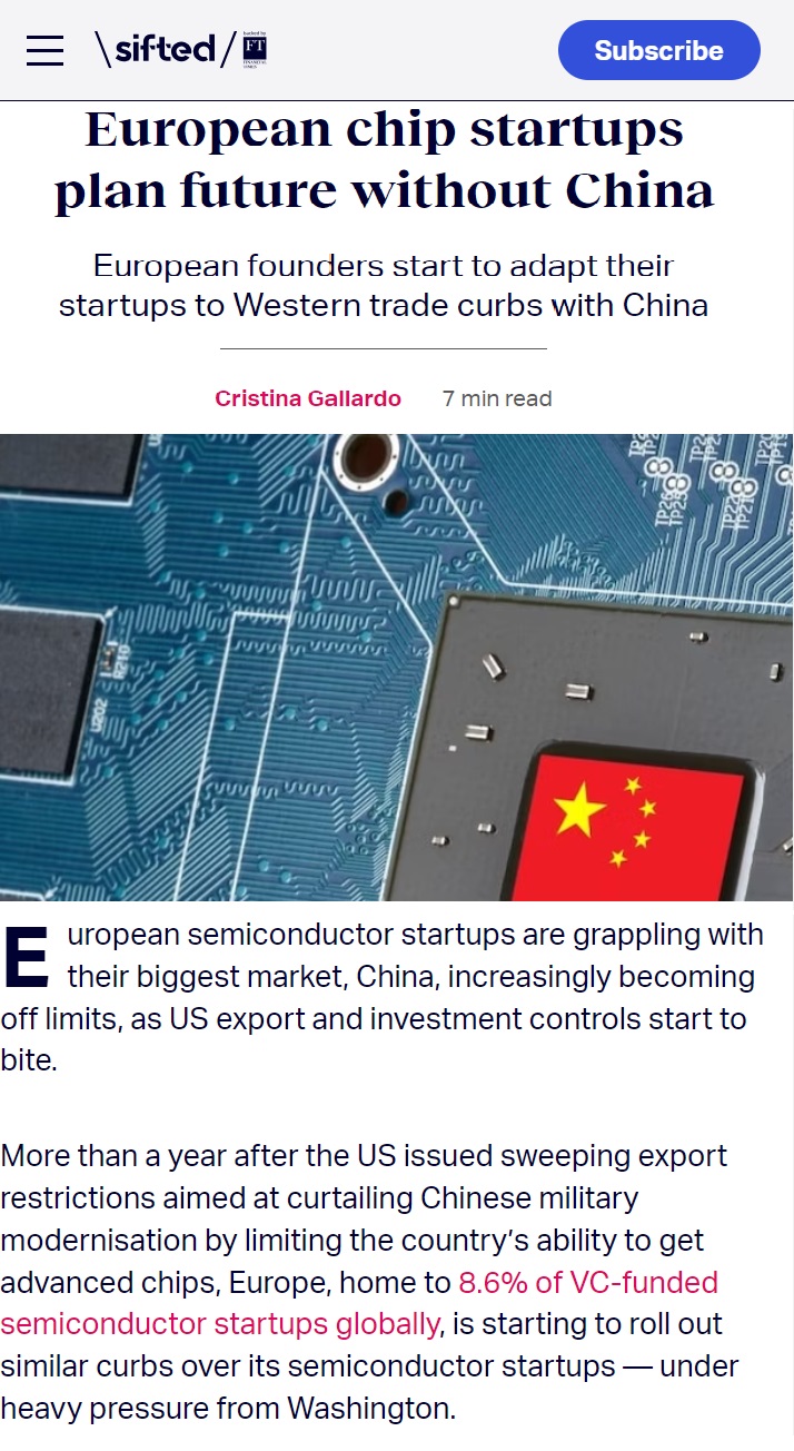 不只美國 歐洲半導體業也準備圍堵中國